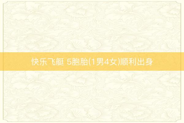 快乐飞艇 5胞胎(1男4女)顺利出身